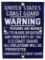 United States Coast Guard Warning Porcelain Sign