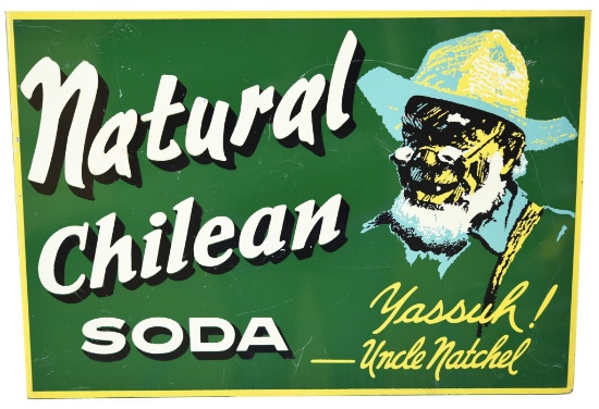 Natural Chilean Soda w/Logo Metal Sign