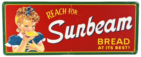 Reach For Sunbeam Bread w/Logo Metal Sign