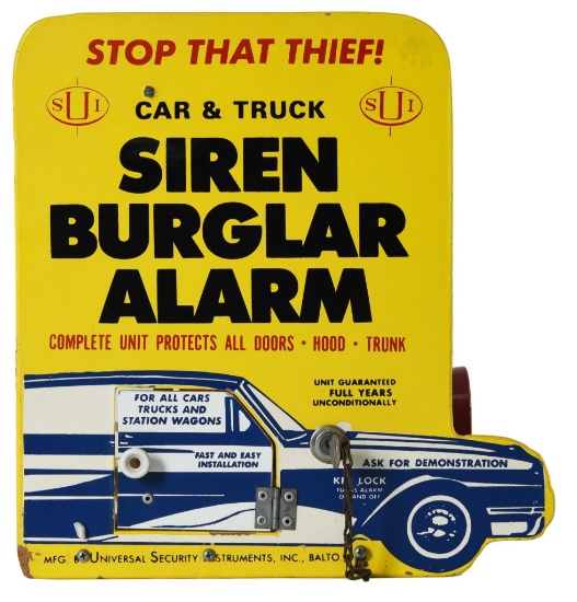 Universal Security "Siren Burglar Alarm" Counter-Top Display