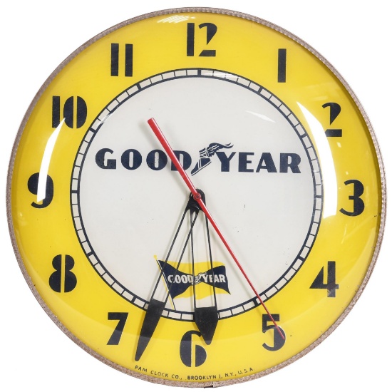 Goodyear w/Logos Pam Clock