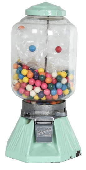 Northwestern Gum Ball Machine w/Porcelain Top & Base