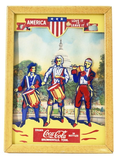 Coca-Cola "America Love it or Leave It" Sign NIB