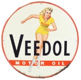 Veedol Motor Oil w/Skater Girl Metal Sign