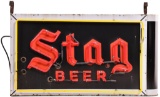 Stag Beer Double Sided Porcelain Neon Sign