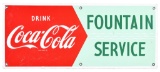 Coca-Coca Fountain Service (green) Porcelain Sign