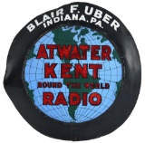 Atwater Kent Round The World Radio Reflective Sign