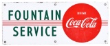 Coca-Coca Fountain Service (white) Porcelain Sign