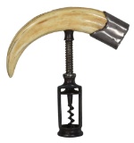 Boar's Tusk Cork Screw w/Sterling Silver Cap