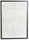 Dec 23, 1864 New York Herald Newspaper Framed