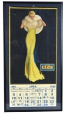 1935 Drink Nehi Calendar w/Armstrong Girl