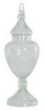 Cut Glass Candy Container on Pedestal