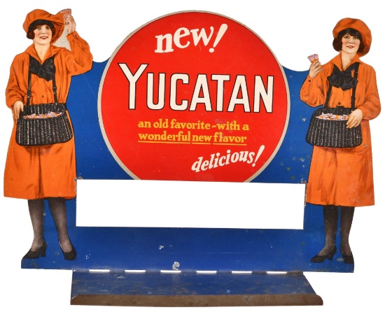 Yucatan (Gum) Metal Counter Display w/Two Ladies