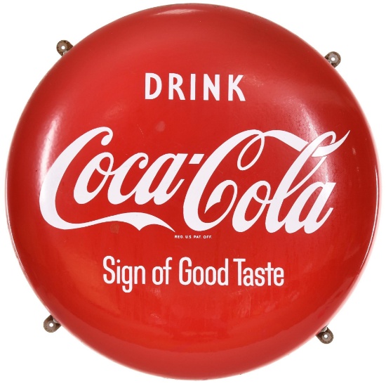 Drink Coca-Cola "Sign of Good Taste" Porcelain Sign