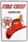 Texaco (white-T) Fire Chief Gasoline (small) Porcelain Sign