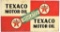Texaco Motor Oil Insulated Metal Sign