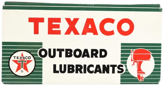 Texaco (white-T) Outboard Lubricants Metal Rack Sign