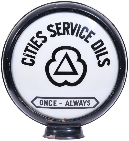 Cities Service Oils Once-Always 15"D. Globe Lenses