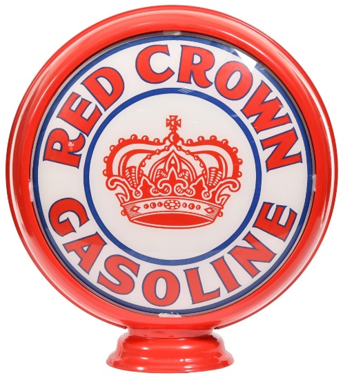 Red Crown Gasoline w/Crown Logo 15"D., Globe Lenses