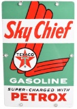 Texaco (white-T) Sky Chief w/Petrox (small) Porcelain Sign