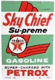 Texaco (white-T) Sky Chief w/Petrox (large) Porcelain Sign