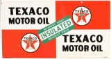 Texaco (white-T) Motor Oil Insulated Metal Sign