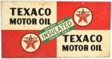 Texaco Motor Oil Insulated Metal Sign
