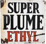 Super Plume Ethyl (Vacuum) Porcelain Pump Sign