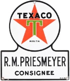 Texaco (white-T) Star Logo Consignee Porcelain Sign