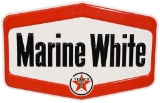 Texaco Marine White Metal Sign