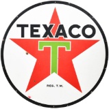 Texaco (white-T) Star Logo Porcelain ID Sign
