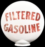 Filtered Gasoline OPE Milk Glass Globe