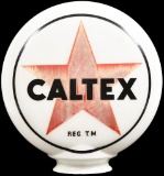 Caltex w/Star Logo OPB Milk Glass Globe