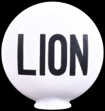 Lion (gas) OPE Milk Glass Globe