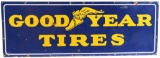 Goodyear w/Winged Foot Logo Porcelain Sign