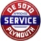 De Soto Plymouth Approved Service Porcelain Sign