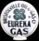 Eureka Gas w/4-Leaf Clover Logo OPE Milk Glass Globe