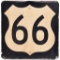 Route 66 Reflective Metal Sign