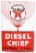 Texaco (white-T) Diesel Chief (red) Porcelain Sign