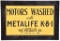 Motor Washed w/Metalife K-8-1 Cardboard Sign
