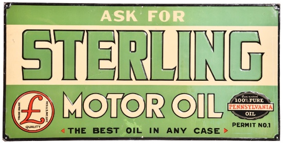 Ask for Sterling Motor Oil Metal Sign