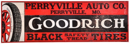 Goodrich Black Safety Tread Tires Metal Sign