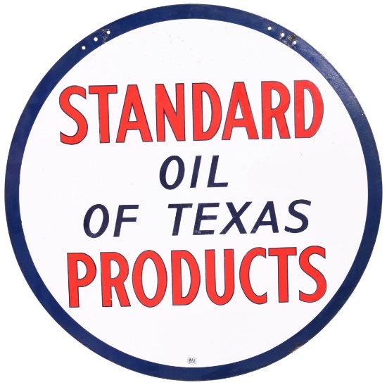 Standard Oil of Texas Products Porcelain Sign