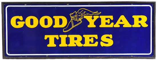 Goodyear Tires w/Winged Foot Logo Porcelain Sign