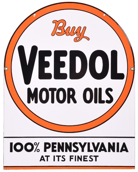 Buy Veedol Motor Oil "100% Pennsylvania" Porcelain Sign