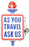 (Standard Oil) As You Travel Ask Us Lighted Plastic Sign