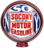 Socony Motor Gasoline Milk Glass 15