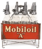 Mobiloil Filpruf Oil Bottles in Holder