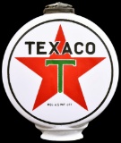 Texaco Star Logo OPE Chimney Top Milk Glass Globe