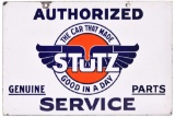 Stutz Authorized Service Genuine Parts w/Logo Porcelain Sign (TAC)